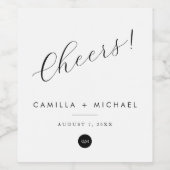 Moderne Hochzeitsweinmarken - Chef! Weinetikett (Einzelnes Label)