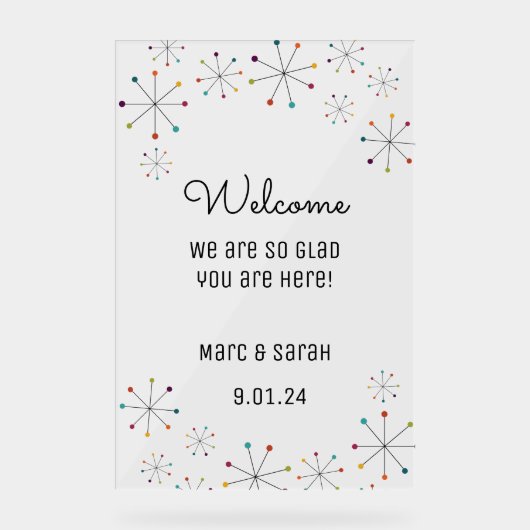 Moderne Hochzeitswillkommen im Mittelalter Acrylschild (Vorderseite)