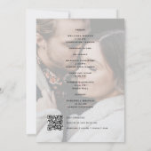 Moderne Hochzeitswochenend-Itinerar Einladung (Rückseite)