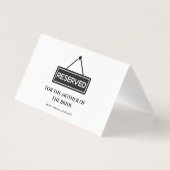 Moderne Hochzeitszeremonie reserviert Sitzkarte (Vorderseite)