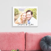 Moderne Hochzeittypografie für immer im Foto der L Leinwanddruck (Insitu (Wohnzimmer))