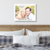 Moderne Hochzeittypografie für immer im Foto der L Leinwanddruck (Insitu (Schlafzimmer))