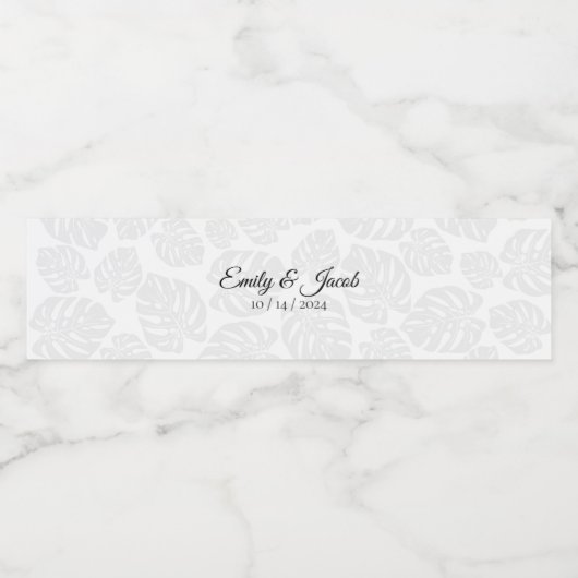 Moderne Hochzeitwasser-Flaschenaufkleber Wasserflaschenetikett (Einzelnes Label)