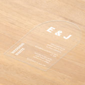 Moderne Hochzeitweißtexte - Akryllische Einladung (Ablage )