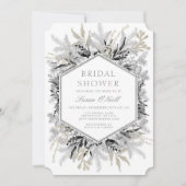 Moderne Holiday Bridal Dusche Einladung (Vorderseite)