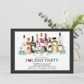 Moderne Holiday Cocktail Party Einladung (Stehend Vorderseite)