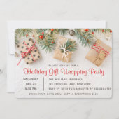Moderne Holiday-Geschenkgutscheine-Party Einladung (Vorderseite)
