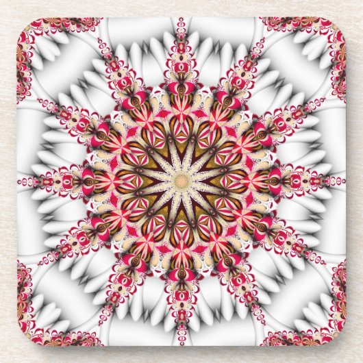 Moderne Holiday Snowflake Cork Untersetzer (Vorderseite)