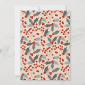 Moderne Holly Berry Santa Baby Dusche Einladung (Rückseite)