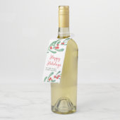 Moderne Holly Company Holiday Party Flaschenanhänger (Angewinkelt)