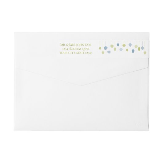 Moderne Holly Jolly Minimalistisch Holiday Baubles (Rückseite)