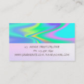 Moderne Holografie, Confetti, Nagelpolnisch Visitenkarte (Rückseite)