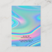 Moderne Holografie-Einhornskripte Visitenkarte (Rückseite)