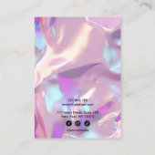 Moderne Holografie-Einhornskripte Visitenkarte (Rückseite)