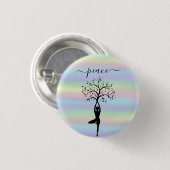 Moderne Holografie, Friedensyoga Button (Vorne & Hinten)