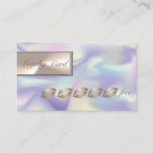 Moderne Holografie, Glitzer Lips Loyalty Card Treuekarte (Vorderseite)