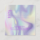 Moderne Holografie, Rahmen, Konfetti, Cupcake Rabattkarte (Rückseite)