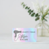 Moderne Holografie, Silberfön, Haarsalon Visitenkarte (Stehend Vorderseite)