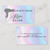 Moderne Holografie, Silberfön, Haarsalon Visitenkarte (Vorne/Hinten)