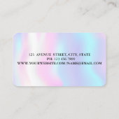 Moderne Holografie, Silberfön, Haarsalon Visitenkarte (Rückseite)