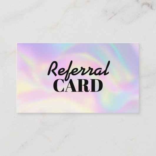 Moderne Holografie teilen die Liebe Hair Stylist Empfehlungskarte (Rückseite)