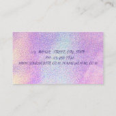 Moderne, holografische Backbäckerei Visitenkarte (Rückseite)