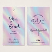 Moderne holografische Bekleidungsmarken Hang Tag (Vorne & Hinten)