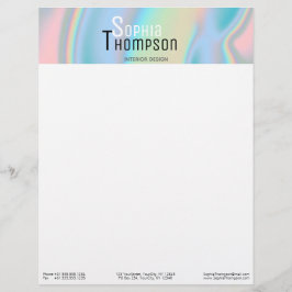 Moderne holografische flüssige Marmor Briefbogen