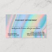 Moderne holografische flüssige Marmor Terminkarte (Rückseite)