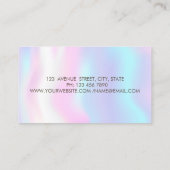 Moderne holografische Goldrahmen,Konfetti,Scheren Visitenkarte (Rückseite)