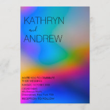Moderne holografische Hochzeitseinladung