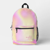Moderne holografische Lila rosa gelb Stilvoll Bedruckter Rucksack (Vorderseite)