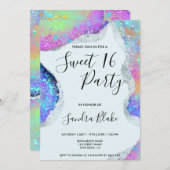 Moderne holografische Opal Iridescent Einladung (Vorne/Hinten)