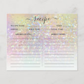 Moderne, holografische Pastel-Glitzer-Rezeptionska (Vorderseite)