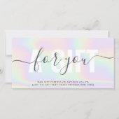 Moderne holografische Pastell-Regenbogensalon-Gesc (Vorderseite)