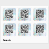 Moderne holografische QR-Code-Geschäfte Quadratischer Aufkleber (Blatt)