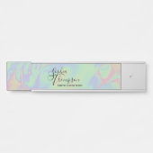 Moderne holografische Rainbow Pastel - Namensplatt Türschild (Vorderseite )