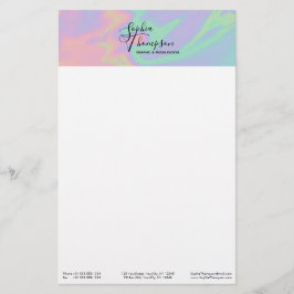 Moderne holografische Rainbow Pastel Stationery Briefpapier