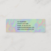 Moderne holografische Rainbow Pastel - Visitenkart Mini Visitenkarte (Rückseite)