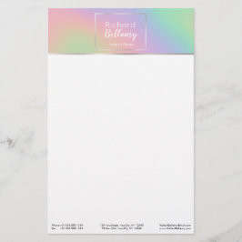 Moderne Holografische Regenbogeneffekte Metallrahm Briefpapier