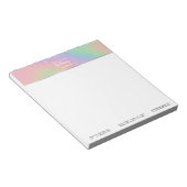 Moderne Holografische Regenbogeneffekte Metallrahm Notizblock (angewinkelt)