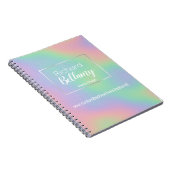 Moderne Holografische Regenbogeneffekte Metallrahm Notizblock (Rechte Seite)