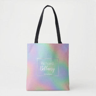 Moderne Holografische Regenbogeneffekte Metallrahm Tasche