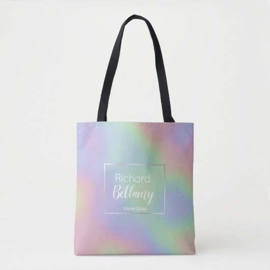 Moderne Holografische Regenbogeneffekte Metallrahm Tasche (Vorderseite)