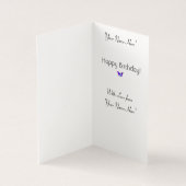 Moderne holografische Schmetterlingskarte schwarz (Innenseite)