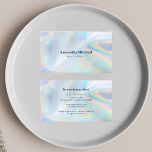 Moderne holografische Visagistin Makeup-Artistin Visitenkarte