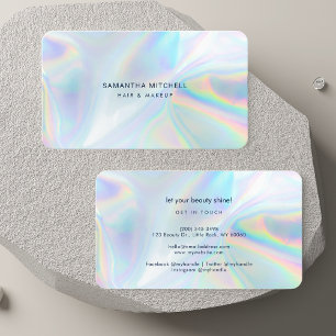 Moderne holografische Visagistin Makeup-Artistin Visitenkarte