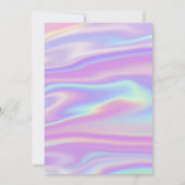 Moderne Holograph Girly Trendy Geburtstagseinladun Einladung (Rückseite)