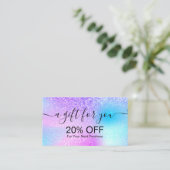 Moderne Holographic Discount Card Rabattkarte (Stehend Vorderseite)