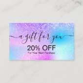 Moderne Holographic Discount Card Rabattkarte (Vorderseite)